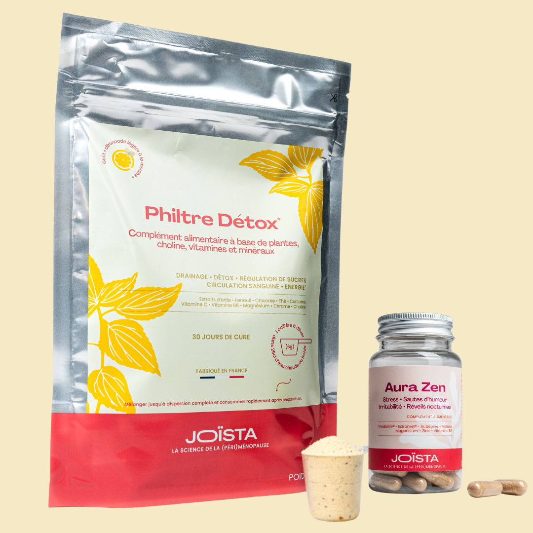 Duo Philtre Détox et Aura Zen de Joïsta : complément drainant et anti-stress pour retrouver énergie et bien-être