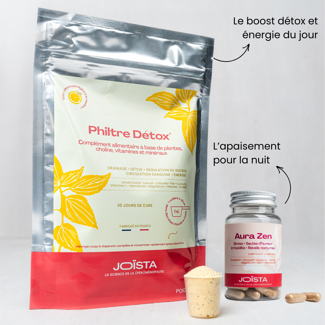 Offre duo Joïsta : Philtre Détox et Aura Zen pour un équilibre physique et mental avec un prix avantageux