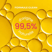 illustration expliquant que la formule du sérum est clean car composée à 99,5% d'ingredients d'origine naturelle