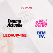Les logos des médias qui ont parlé de Joista comme Femme actuelle, Top santé, Le Dauphiné, BFM tv